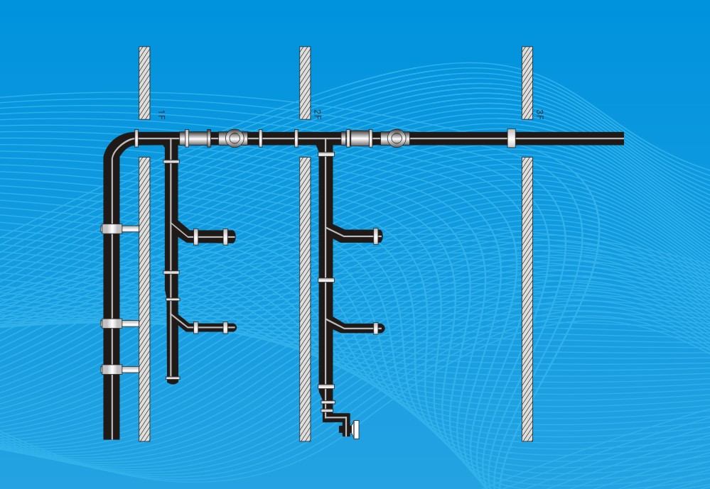 公海彩船HDPE同层排水系统